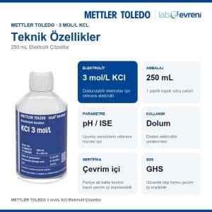 METTLER TOLEDO 3 mol/L KCl Elektrolit Çözeltisi | 250 mL