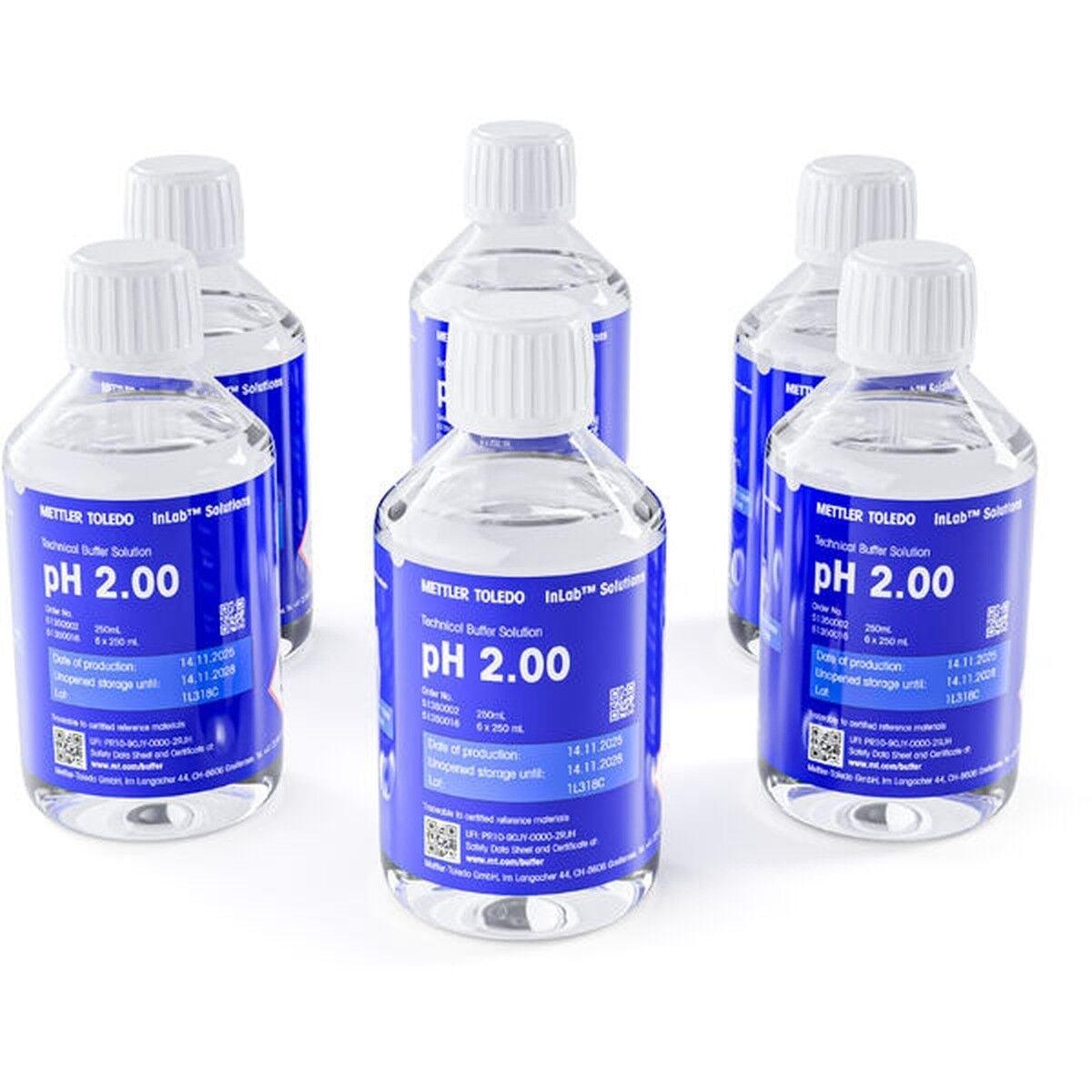 METTLER TOLEDO Technical Buffer pH 2.00 Tampon Çözelti | 6 × 250 mL
