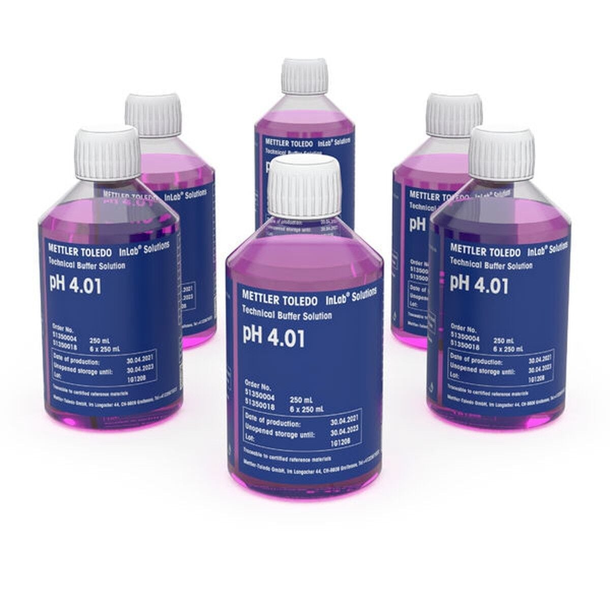 METTLER TOLEDO Technical Buffer pH 4.01 Tampon Çözelti | 6 × 250 mL