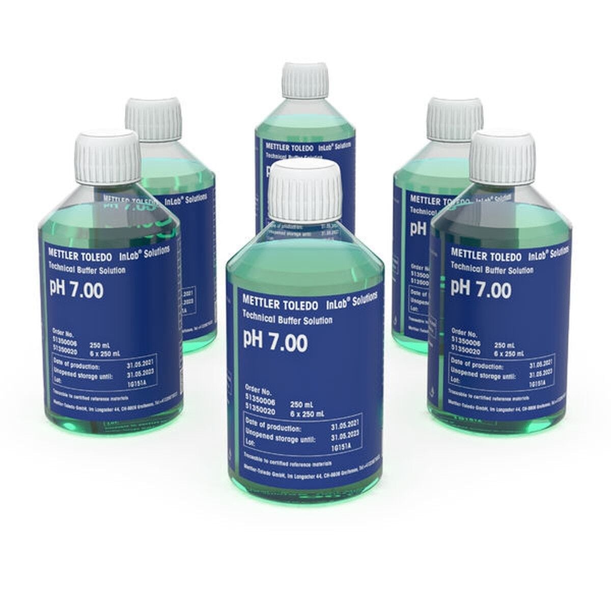 METTLER TOLEDO Technical Buffer pH 7.00 Tampon Çözelti | 6 × 250 mL
