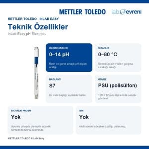 METTLER TOLEDO InLab Easy pH Elektrodu | 0–14 pH | S7