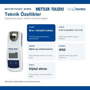 METTLER TOLEDO MyBrix Portatif Refraktometre | 0–95 % Brix