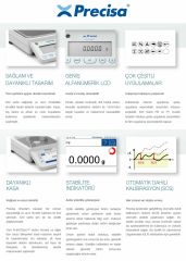 Precisa PB 3200D SCS Endüstriyel Terazi | 3200 g | 0,1 g | 186x186 mm | Oto CAL | Türkçe Menü