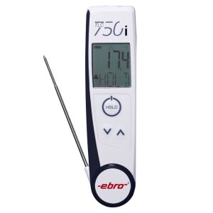 EBRO TLC 750i Termometre | Kızılötesi + Katlamalı Problu -50 °C ... +350 °C