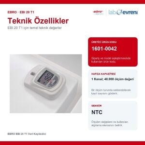 EBRO EBI 20 T1 Veri Kaydedici | Sıcaklık Kaydedici -30 °C ... +70°C