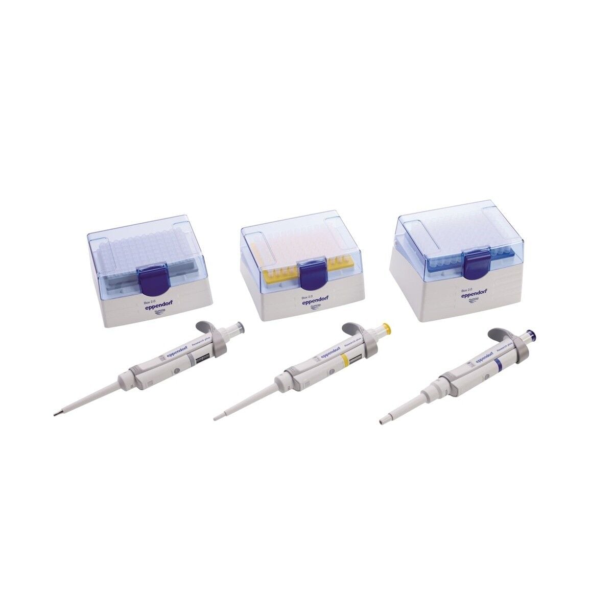 EPPENDORF Research plus 3'lü Pipet Seti Option 1 | 0,5–10 / 10–100 / 100–1000 µL