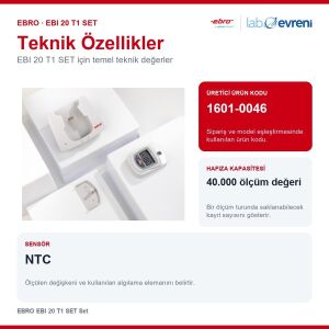 EBRO EBI 20 T1 SET Set | Sıcaklık Kaydedici Set -30 °C ... +70°C