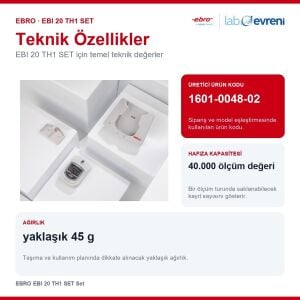 EBRO EBI 20 TH1 SET Set | Sıcaklık-Nem Kaydedici Set -30 °C ... +70°C / 0 % RH ... 100 % RH