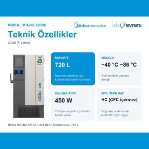 Midea MD-86L720BS Ultra Derin Dondurucu | 720 L