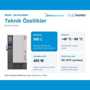 Midea MD-86L860BS Ultra Derin Dondurucu | 860 L