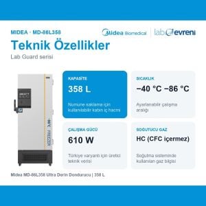 Midea MD-86L358 Ultra Derin Dondurucu | 358 L