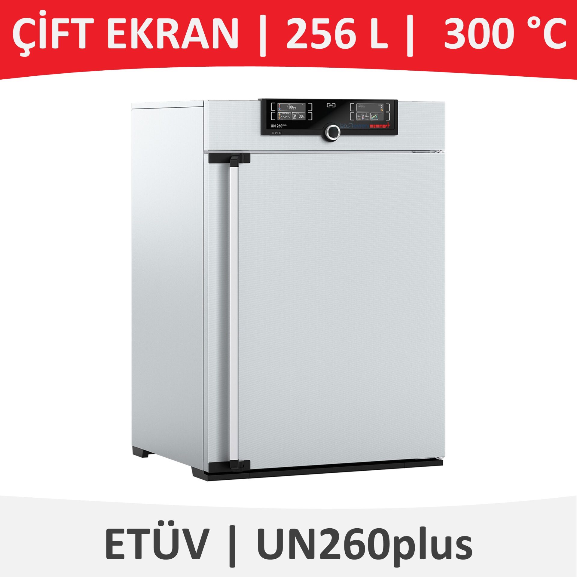 MEMMERT UN 260plus Etüv | Doğal Hava Sirkülasyonlu | 256 L | 300 °C | Çift Ekranlı