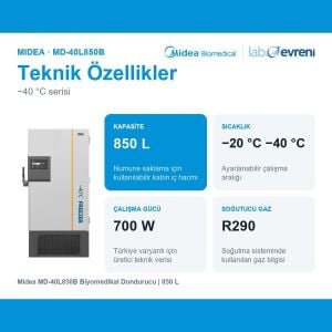 Midea MD-40L850B Biyomedikal Dondurucu | 850 L
