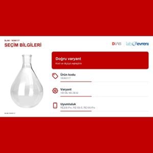DLAB 18300117 Buharlaştırma Balonu | 100 ML NS 29/32