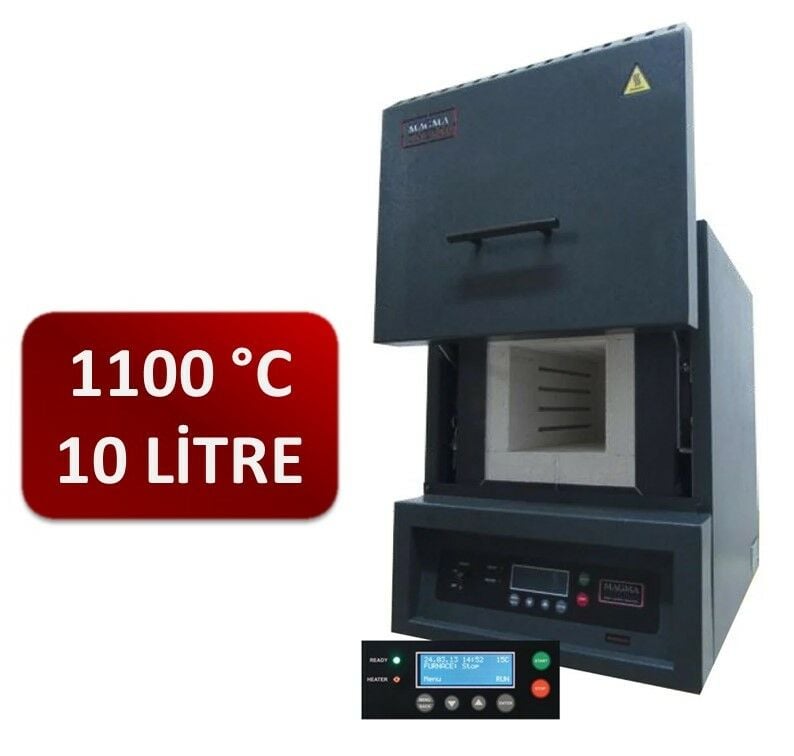 Magmatherm Kül Fırını | MT-1100-10-B2-LU | Standart Seri | Yukarı Açılır Kapak | 1100 °C | 10 Litre
