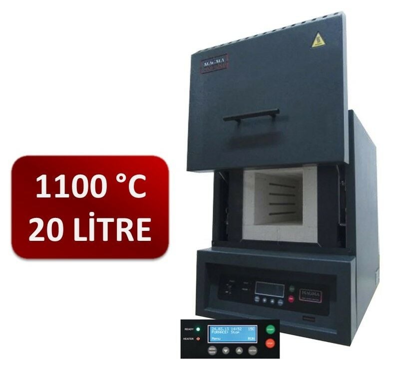 Magmatherm Kül Fırını | MT-1100-20-B2-LU | Standart Seri | Yukarı Açılır Kapak | 1100 °C | 20 Litre