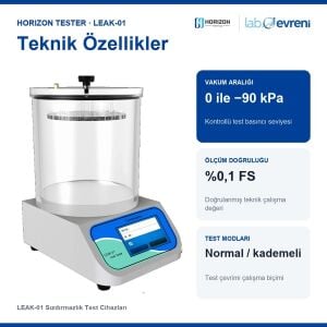 HORIZON TESTER LEAK-01 Sızdırmazlık Test Cihazı | −90 kPa