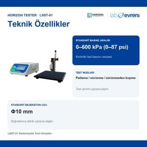 HORIZON TESTER LSST-01 Sızdırmazlık ve Sızdırmazlık Mukavemeti Test Cihazı | 600 kPa
