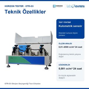 HORIZON TESTER OTR-O3 Oksijen Geçirgenliği Test Cihazı | 3 Numune
