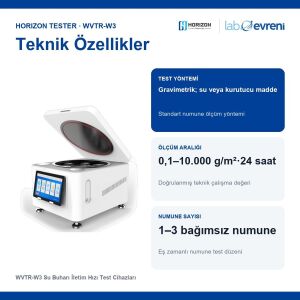 HORIZON TESTER WVTR-W3 Su Buharı İletim Hızı Test Cihazı | 3 Numune