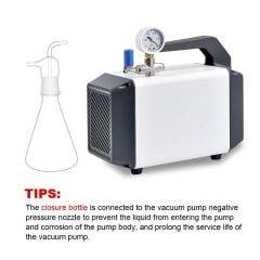 SERLAB SR-VP-85 Vakum Pompası | -0.085MPa Vakum | 165W | 8mm Bağlantı