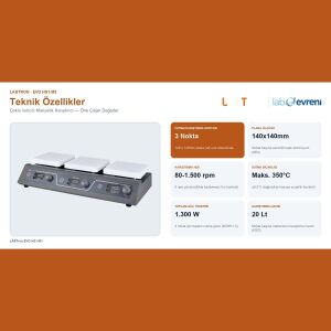 LABTron EVO HS1-M3 Çoklu Isıtıcılı Manyetik Karıştırıcı | 3 Nokta