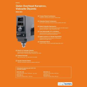 LABTron EVO OS1-10S-Set Overhead Karıştırıcı | Viskozite Ölçümlü | 15L | 50.000 mPas | SET