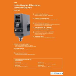 LABTron EVO OS1-10-Set Overhead Karıştırıcı | Viskozite Ölçümlü | 25L | 70.000 mPas | SET