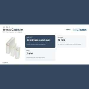 WTW REK 10 Dikdörtgen Cam Küvet | 10 mm | 250605