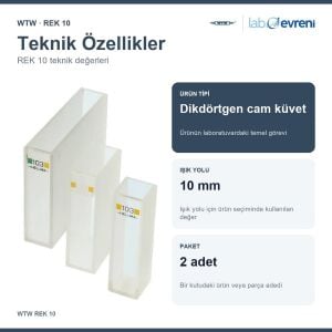 WTW REK 10 Dikdörtgen Cam Küvet | 10 mm | 250605