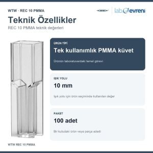 WTW REC 10 PMMA Tek Kullanımlık Küvet | 100 Adet | 250607
