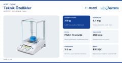 ACZET CY 314C Analitik Terazi | 310 g | 0,1 mg | OTO CAL