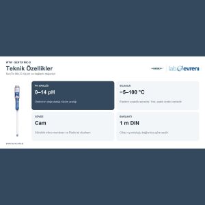 WTW SenTix Mic-D pH Elektrodu | Mikro 3 mm Şaft | DIN