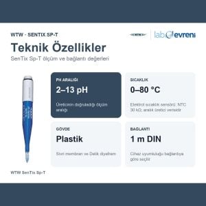 WTW SenTix Sp-T pH Elektrodu | Saplama Tip | NTC 30 kΩ | DIN