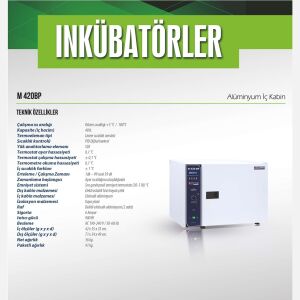 ELEKTROMAG M 420 BP İnkübatör | Alüminyum İç Kabin | 48 Litre | 100