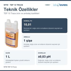 WTW TEP 10 Trace Teknik pH Tampon Çözeltisi | pH 10,01 | 1 L | 108703
