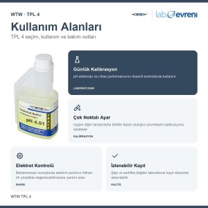WTW TPL 4 Teknik pH Tampon Çözeltisi | pH 4,01 | 250 mL | 108800