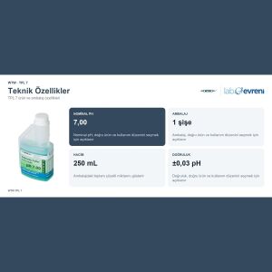 WTW TPL 7 Teknik pH Tampon Çözeltisi | pH 7,00 | 250 mL | 108802