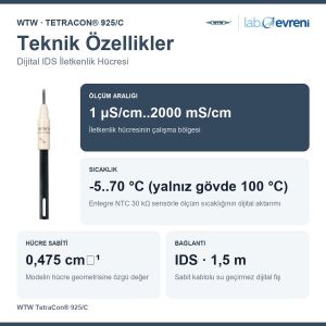 WTW TetraCon® 925/C Dijital IDS İletkenlik Hücresi | 301721