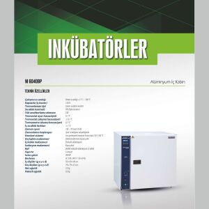 ELEKTROMAG M 6040 BP İnkübatör | Alüminyum İç Kabin | 120 Litre | 100