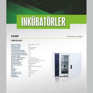 ELEKTROMAG M 5040 BP İnkübatör | Alüminyum İç Kabin | 100 Litre | 100