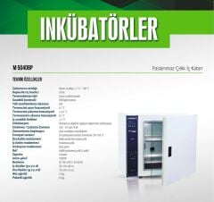 ELEKTROMAG M 5040 BP İnkübatör | Paslanmaz Çelik Kabin | 100 Litre | 100