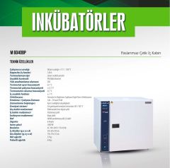ELEKTROMAG M 6040 BP İnkübatör | Paslanmaz Çelik Kabin | 120 Litre | 100 