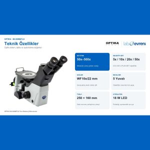 OPTIKA IM-300METLD Ters Metalurji Mikroskobu | LED