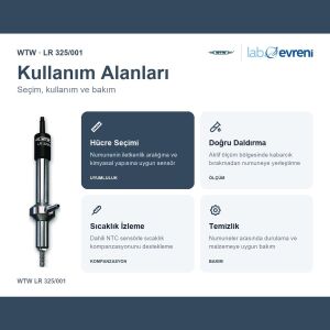 WTW LR 325/001 Ultra Düşük İletkenlik Ölçüm Hücresi | K=0,01 cm⁻¹ | 301963