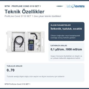 WTW ProfiLine Cond 3110 SET 1 Portatif İletkenlik Ölçer | TetraCon 325 Dahil | IP67 | 2CA101
