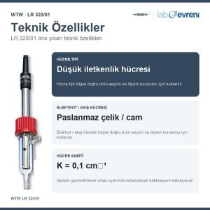 WTW LR 325/01 Düşük İletkenlik Ölçüm Hücresi | K=0,1 cm⁻¹ | 301961