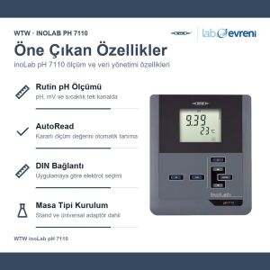 WTW inoLab pH 7110 Masa Tipi pH/ORP Metre | Elektrot Hariç