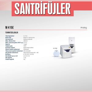 ELEKTROMAG M415 E Genel Amaçlı Santrifüj  5000 rpm /4X15 ml