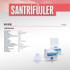 ELEKTROMAG M415 M Santrifüj 5000 rpm / 4X15 ml